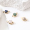 Immagine di Gemma Connettore Tondo Oro Placcato Multicolore 18mm x 10mm, 1 Pz