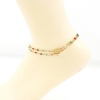 Immagine di 304 Acciaio Inossidabile Semplice Cavo Catena Cavigliere Multicolore Smalto 23.5cm lunghezza, 1 Pz