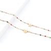 Immagine di 304 Acciaio Inossidabile Semplice Cavo Catena Cavigliere Multicolore Smalto 23.5cm lunghezza, 1 Pz