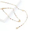 Immagine di 304 Acciaio Inossidabile Semplice Cavo Catena Cavigliere Multicolore Smalto 23.5cm lunghezza, 1 Pz