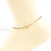 Immagine di 304 Acciaio Inossidabile Semplice Cavo Catena Cavigliere Multicolore Smalto 23.5cm lunghezza, 1 Pz