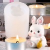 Imagen de Silicona día de Pascua Molde de Resina para Fabricación de Bricolaje de Jabón de Vela Conejo Blanco 1 Unidad
