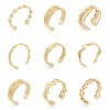 Immagine di 304 Acciaio Inossidabile Aperto Regolabile Anello Oro Placcato 1 Pz