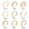Immagine di 304 Acciaio Inossidabile Aperto Regolabile Anello Oro Placcato 1 Pz