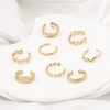 Immagine di 304 Acciaio Inossidabile Aperto Regolabile Anello Oro Placcato 1 Pz