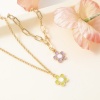 Immagine di Lega di Zinco Charms Fiore Oro Placcato Multicolore Smalto 16mm x 13mm , 10 Pz