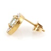 Bild von 304 Edelstahl Monatsstein Ohrring Ohrstecker Vergoldet Herz Micro Pave 10mm x 10mm, Drahtstärke: (20 gauge), 1 Paar