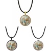 Изображение Стеклянные Пасха Ожерелье с подвеской Разноцветный Круглые Кролик 1 ШТ