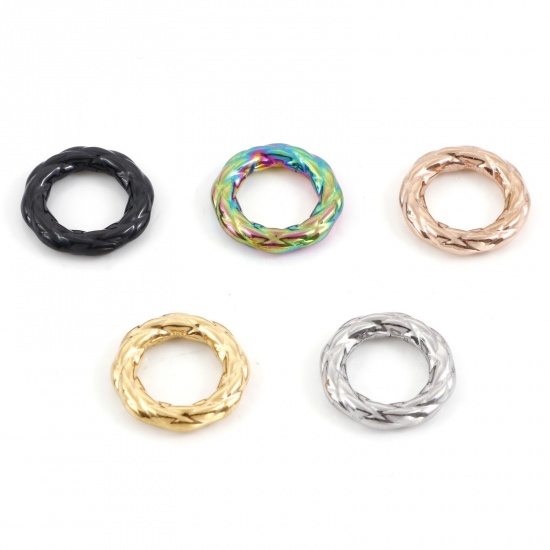 Picture of 304 Stainless Steel Charms Multicolor Circle Ring 20mm Dia.