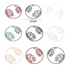 Immagine di Lega di Ferro Filigree Stamping Charms Tondo Multicolore Fiore Di Loto 27mm Dia, 10 Pz