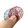 Bild von Eisenlegierung Filigran Stempel Verzierung Anhänger Rund Bunt Streifen 3.8cm x 3.6cm, 10 Stück