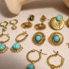 Immagine di Ipoallergenico Semplice & Casual Stile Bohemien 14k Vero Oro Placcato 304 Acciaio Inossidabile Orecchino Per Donne 1 Paio