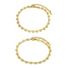 Picture of 304 Stainless Steel Stylish Anklet Link Chain Heart 18K Real Gold Plated