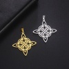 Picture of 304 Stainless Steel Pendants Multicolor Celtic Knot 3.4cm x 3.65cm
