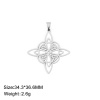 Picture of 304 Stainless Steel Pendants Multicolor Celtic Knot 3.4cm x 3.65cm