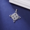 Picture of 304 Stainless Steel Pendants Multicolor Celtic Knot 3.4cm x 3.65cm