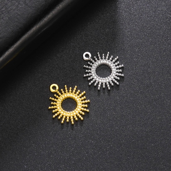 Picture of 304 Stainless Steel Charms Multicolor Sun 17.5mm x 12mm