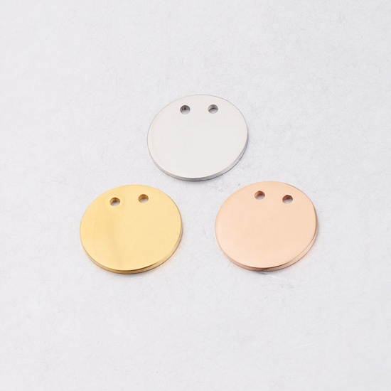 Picture of 304 Stainless Steel Charms Multicolor Round