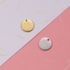 Bild von 304 Edelstahl Charms Rund Bunt Blitz 12mm D., 1 Stück