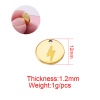 Immagine di 304 Acciaio Inossidabile Charms Tondo Multicolore Lampo 12mm Dia., 1 Pz