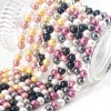 Bild von Muschel Perlen für die Herstellung von DIY-Charme-Schmuck Bunt Imitat Perle 8mm D., Loch:ca. 1mm, 39cm lang, 1 Strang 50 Stücke/Strang,