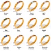 Immagine di Ecologico Minimalista Squisito 18K Oro riempito 304 Acciaio Inossidabile & Zircone Cubico Non Regolabile Rettangolo Anello Per Donne Anniversario 1 Pz