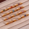 Immagine di Ecologico Minimalista Squisito 18K Oro riempito 304 Acciaio Inossidabile & Zircone Cubico Non Regolabile Rettangolo Anello Per Donne Anniversario 1 Pz