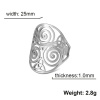 Immagine di 304 Acciaio Inossidabile Elegante Aperto Regolabile Anello Multicolore Nodo Celtico Spirale 17.3mm (taglia di US: 7), 1 Pz