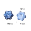Bild von Muranoglas Perlkappen Blumen Bunt Farbverlauf 10mm x 7.5mm, 20 Stück