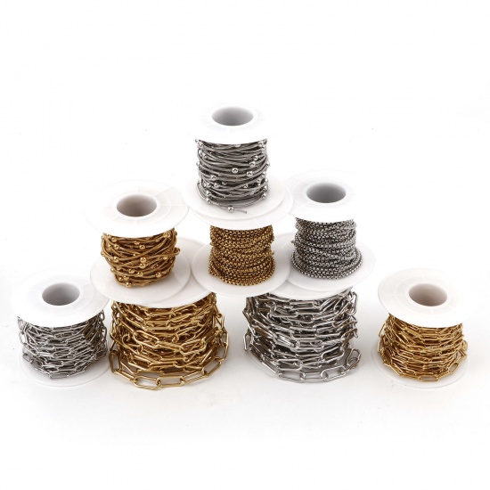 Picture of Eco-friendly Vacuum Plating 304 Stainless Steel Link Chain Multicolor 1 Roll (Approx 5 M/Roll)