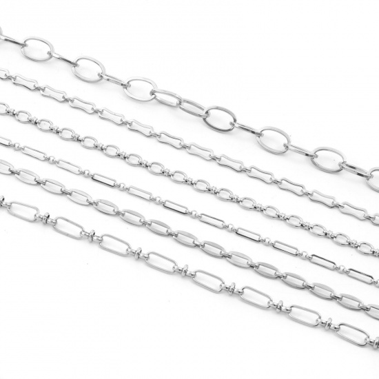 Picture of Eco-friendly 304 Stainless Steel Link Chain Silver Tone 1 Piece (Approx 1 M/Piece)