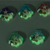 Bild von Handgemachter Harzschmuck Echter Kies Schlüsselkette & Schlüsselring Silberfarbe Bunt Muschel Seesterne 1 Stück