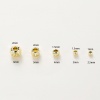 Bild von Kupfer Abstandsperlen für DIY-Armband-Schmuckherstellung Gold Gefüllt Rund Gravur 20 Stück