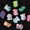 Bild von Muranoglas Perlen für die Herstellung von DIY-Charme-Schmuck Bär Bunt Farbverlauf ca 14.5mm x 12mm, Loch:ca. 1.1mm, 20 Stück