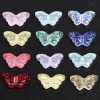 Bild von Muranoglas Insekt Perlen für die Herstellung von DIY-Charme-Schmuck Schmetterling Bunt Farbverlauf ca 15mm x 8mm, Loch:ca. 1.5mm, 50 Stück