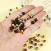 Bild von Umweltfreundlich 201 Edelstahl Perlen für die Herstellung von DIY-Charme-Schmuck Rund Bunt Poliert 6mm D., 10 Stück