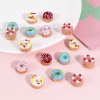 Bild von Muranoglas Perlen für die Herstellung von DIY-Charme-Schmuck Donut Bunt Lebensmittel Emaille ca 14mm D., Loch:ca. 1.5mm, 2 Stück