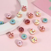 Bild von Muranoglas Perlen für die Herstellung von DIY-Charme-Schmuck Donut Bunt Lebensmittel Emaille ca 14mm D., Loch:ca. 1.5mm, 2 Stück