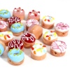 Bild von Muranoglas Perlen für die Herstellung von DIY-Charme-Schmuck Donut Bunt Lebensmittel Emaille ca 14mm D., Loch:ca. 1.5mm, 2 Stück