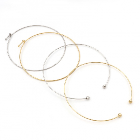 Picture of Eco-friendly 304 Stainless Steel Collar Neck Ring Necklace 43cm(16 7/8") long, 1 Piece