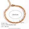 Bild von Eco-friendly Vacuum Plating Stylish Simple 18K Real Gold Plated 316L Stainless Steel Link Chain Anklet For Women