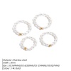 Bild von Edelstahl & Acryl Elegant Uneinstellbar Perlenringe 14K Gold Elastisch 1 Stück