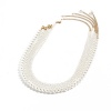 Bild von Edelstahl & Acryl Elegant Perlenkette 14K Gold Imitat Perle 1 Strang