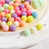 Bild von Acrylic Beads For DIY Charm Jewelry Making At Random Mixed Color Round Rubberized Hole: Approx 2.2mm, 100 PCs