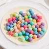 Bild von Acrylic Beads For DIY Charm Jewelry Making At Random Mixed Color Round Rubberized Hole: Approx 2.2mm, 100 PCs