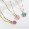 Immagine di Rame Insetto Charms Farfalla 18K Oro riempito Multicolore Smalto Trasparente Cubic Zirconiae 12mm x 10.5mm, 1 Pz