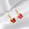 Immagine di Rame Insetto Charms Farfalla 18K Oro riempito Multicolore Smalto Trasparente Cubic Zirconiae 12mm x 10.5mm, 1 Pz