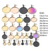 Bild von Eco-friendly Vacuum Plating 304 Stainless Steel Charms Round 5 PCs