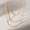 Immagine di Placcatura Sottovuoto Ecologica Minimalista Stile Ins 18K Oro riempito 304 Acciaio Inossidabile Strutturato Stella Collana Per Donne Festa 1 Pz
