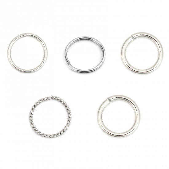 Picture of 304 Stainless Steel Open Jump Rings Findings